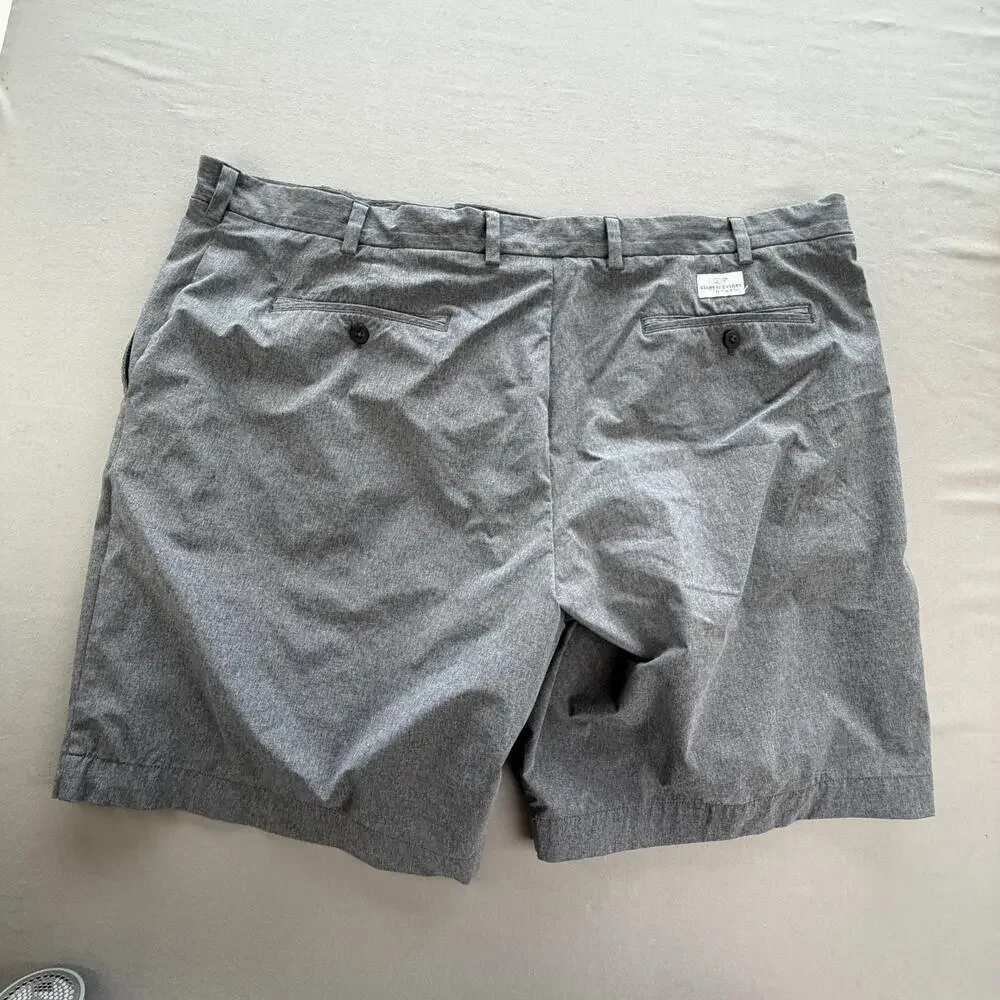 Vineyard Vines Breaker Short Shorts Mens 46B Gray Chino Stretch 9 Inseam